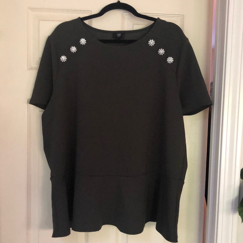 River Island Plus Top, Army Green, Size 24